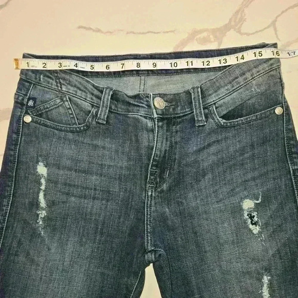 Rock&Republic Womens Berlin Distressed Embellished Stretch Skinny Jeans Size 10 - Picture 11 of 13